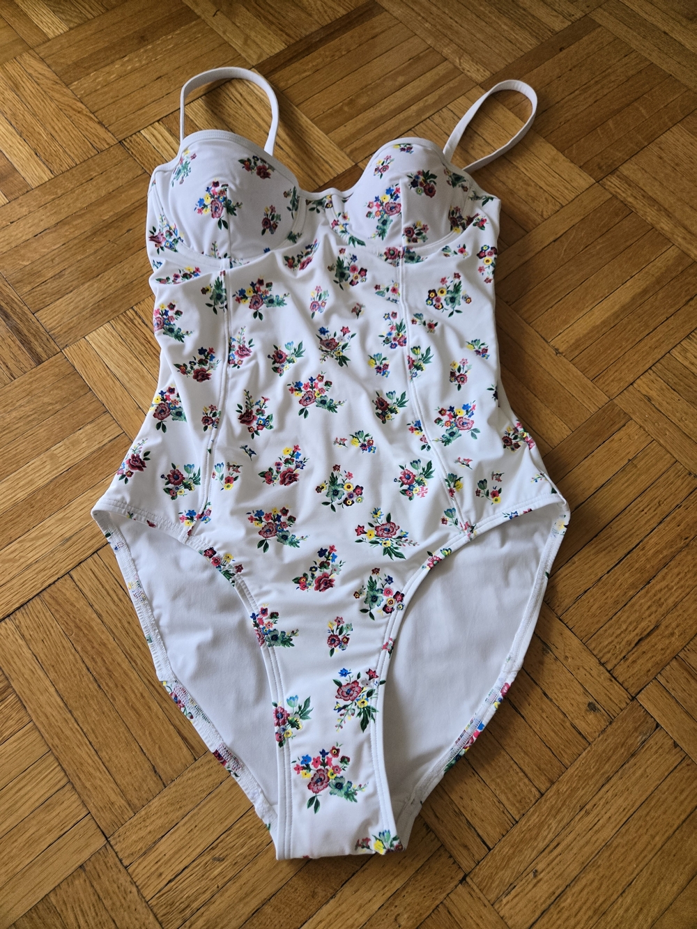 Brand New With Tags Tory Burch White One-Piece Floral Print